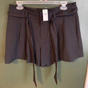 Banana Republic High Waisted Shorts with Tie in Black